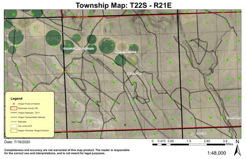 Super See Services Mud Springs Creek T22S R21E Township Map digital map