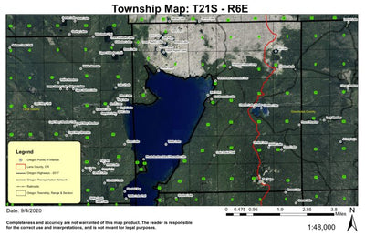 Super See Services North Waldo Lake T21S R6E Township Map digital map