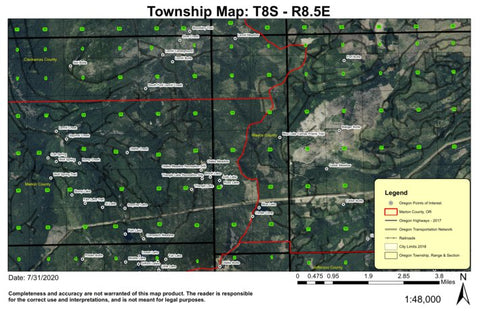 Super See Services Olallie Meadow T8S R8.5E Township Map digital map