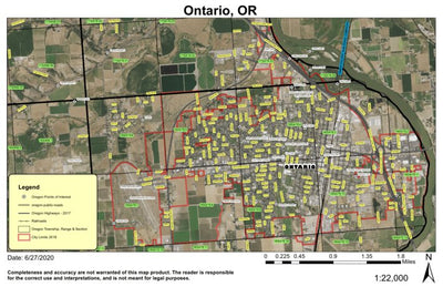 Super See Services Ontario, Oregon digital map