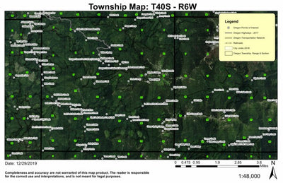 Super See Services Oregon Caves T40S R6W Township Map digital map