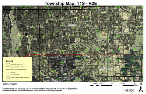 Super See Services Portland T1S R2E Township Map digital map