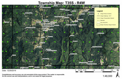 Super See Services Queens Branch T35S R4W Township Map digital map