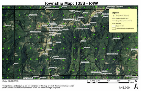 Super See Services Queens Branch T35S R4W Township Map digital map