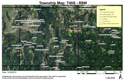 Super See Services Rough and Ready Mill T40S R8W Township Map digital map