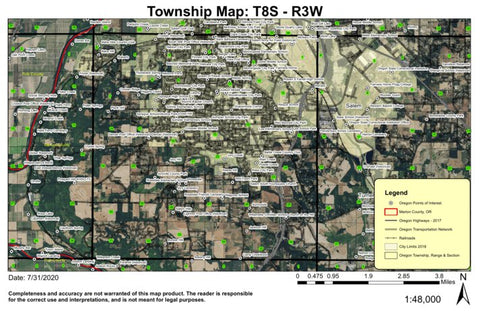 Super See Services Salem T8S R3W Township Map digital map