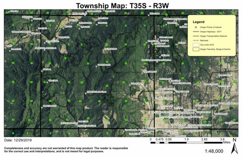Super See Services Sardine Mountain T35S R3W Township Map digital map