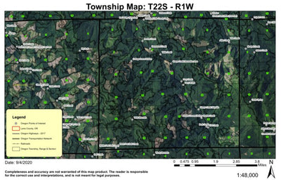 Super See Services Sharps Creek T22S R1W Township Map digital map