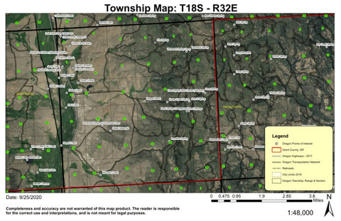 Super See Services Silvies T18S R32E Township Map digital map