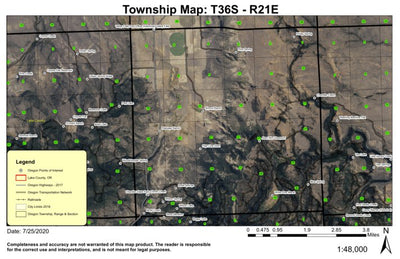 Super See Services Simms Ranch T36S R21E North Township Map digital map