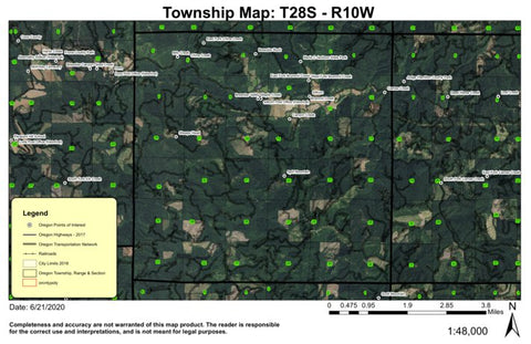 Super See Services Split Mountain T28S R10W Township Map digital map