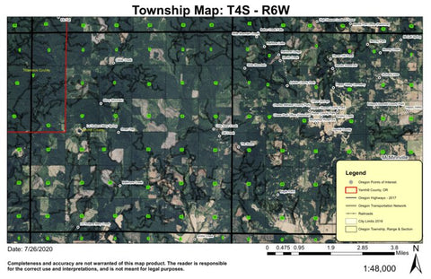 Super See Services Story Mountain T4S R6W Township Map digital map