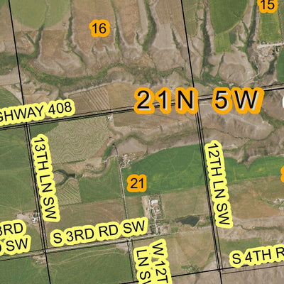 Super See Services T21N R6W Sun River Slope Canal digital map