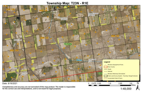 Super See Services T23N R4W Rattlesnake Butte digital map
