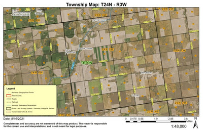 Super See Services T24N R1W Dutton digital map