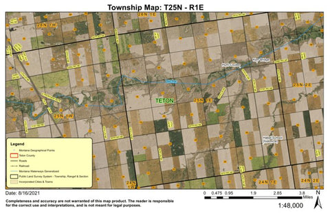 Super See Services T24N R5W Choteau digital map