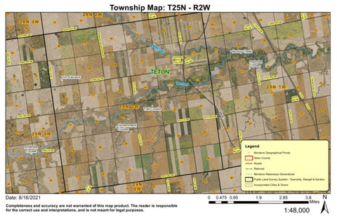 Super See Services T25N R7W Bynum Reservoir digital map