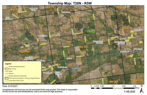 Super See Services T26N R4W Foster Creek digital map
