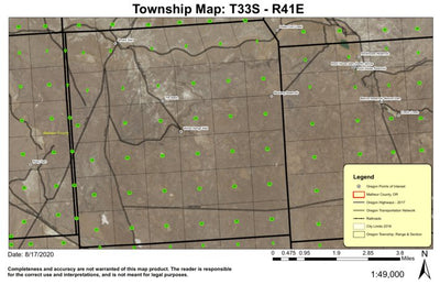 Super See Services The Basin T33S R41E Township Map digital map