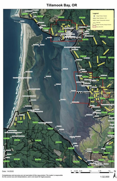 Super See Services Tillamook Bay, Oregon digital map