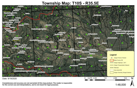 Super See Services Tipton T10S R35.5E Township Map digital map