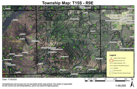 Super See Services Trout Creek Butte T15S R9E Township Map digital map