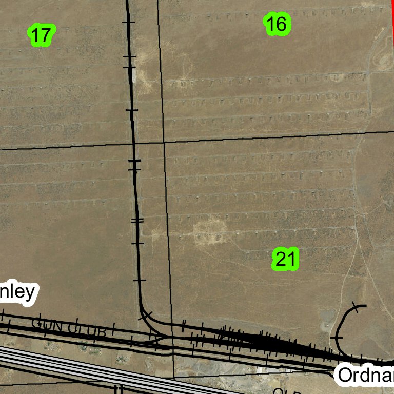 Umatilla Chemical Depot T4N R27E Township Map by Super See