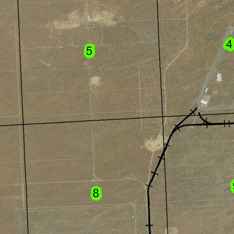 Umatilla Chemical Depot T4N R27E Township Map by Super See