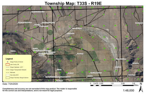 Super See Services Upper Chewaucan Marsh T33S R21E Township Map digital map