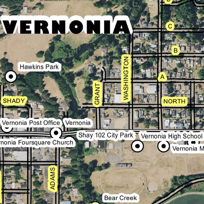 Super See Services Vernonia, Oregon digital map