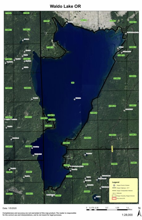 Super See Services Waldo Lake, OR digital map