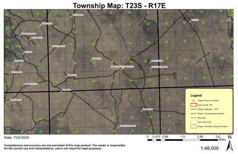 Super See Services Walker Butte T23S R17E South Township Map digital map