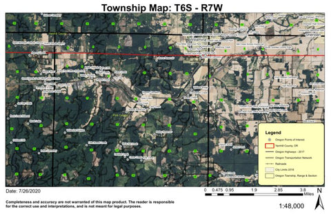 Super See Services Wallamina T6S R7W Township Map digital map