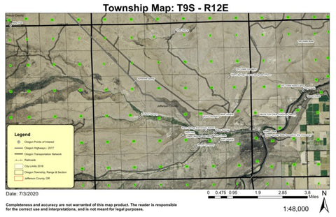 Super See Services Warm Springs T9S R12E Township Map digital map