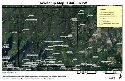 Super See Services Whiskey Creek T33S R8W Township Map digital map