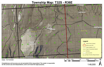 Super See Services White Sage Flat T32S R36E Township Map digital map