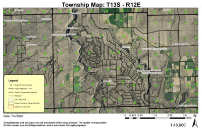 Super See Services Whychus Creek T13S R12E Township Map digital map