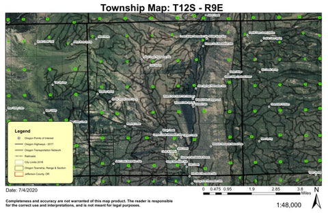 Super See Services Wizard Falls T12S R9E Township Map digital map
