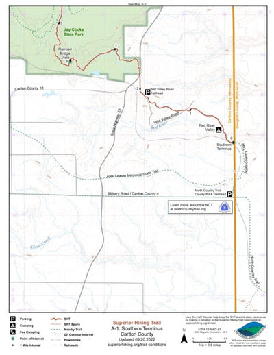 Superior Hiking Trail Association SHT Map A-1: Southern Terminus bundle exclusive