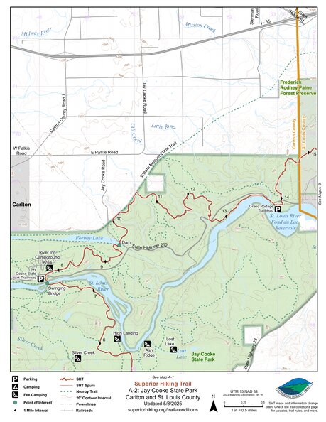 SHT Map A-2: Jay Cooke State Park Preview 1