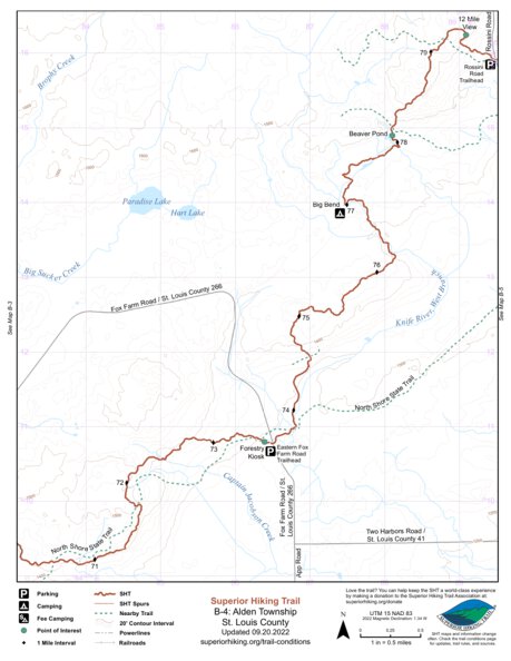 Superior Hiking Trail Association SHT Map B-4: Alden Township bundle exclusive