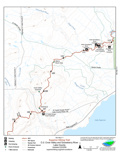 SHT Map C-2: Crow Valley and Gooseberry River Preview 1