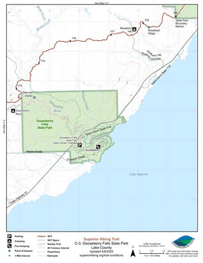 SHT Map C-3: Gooseberry Falls State Park Preview 1