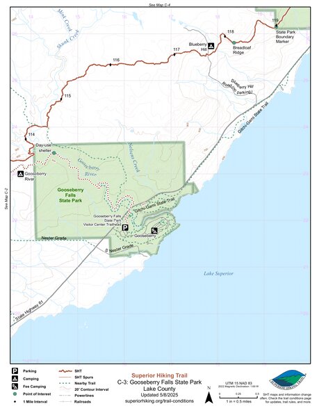 SHT Map C-3: Gooseberry Falls State Park Preview 1