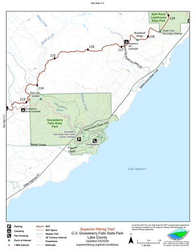 SHT Map C-3: Gooseberry Falls State Park Preview 1