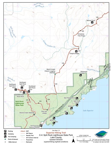 SHT Map C-4: Split Rock Lighthouse State Park Preview 1