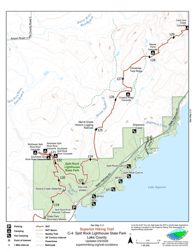SHT Map C-4: Split Rock Lighthouse State Park Preview 1