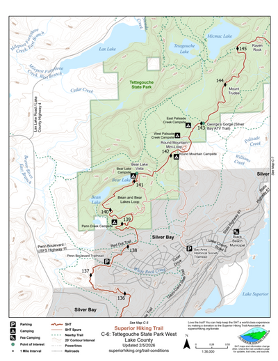 SHT Map C-6: Tettegouche State Park West Preview 1