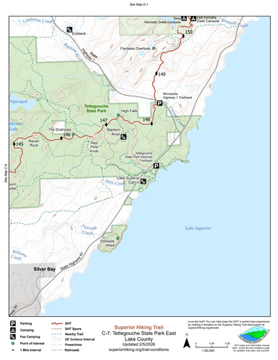 SHT Map C-7: Tettegouche State Park East Preview 1