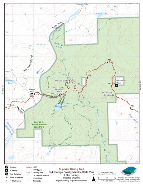 SHT Map D-4: George Crosby Manitou State Park Preview 1